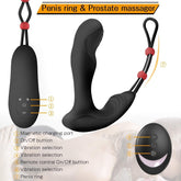 Juguete anal vibrador de próstata con control remoto inalámbrico para hombres, con 9 frecuencias, para el patio